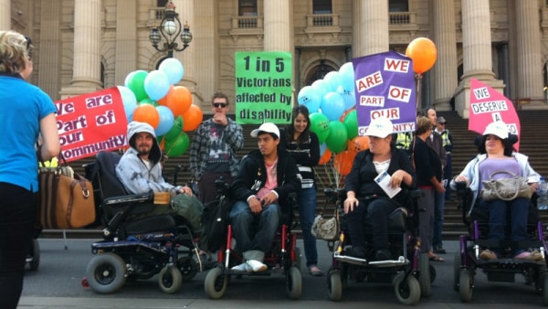 Disabled protest for better access to trains, trams