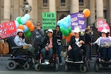 Disabled protest for better access to trains, trams