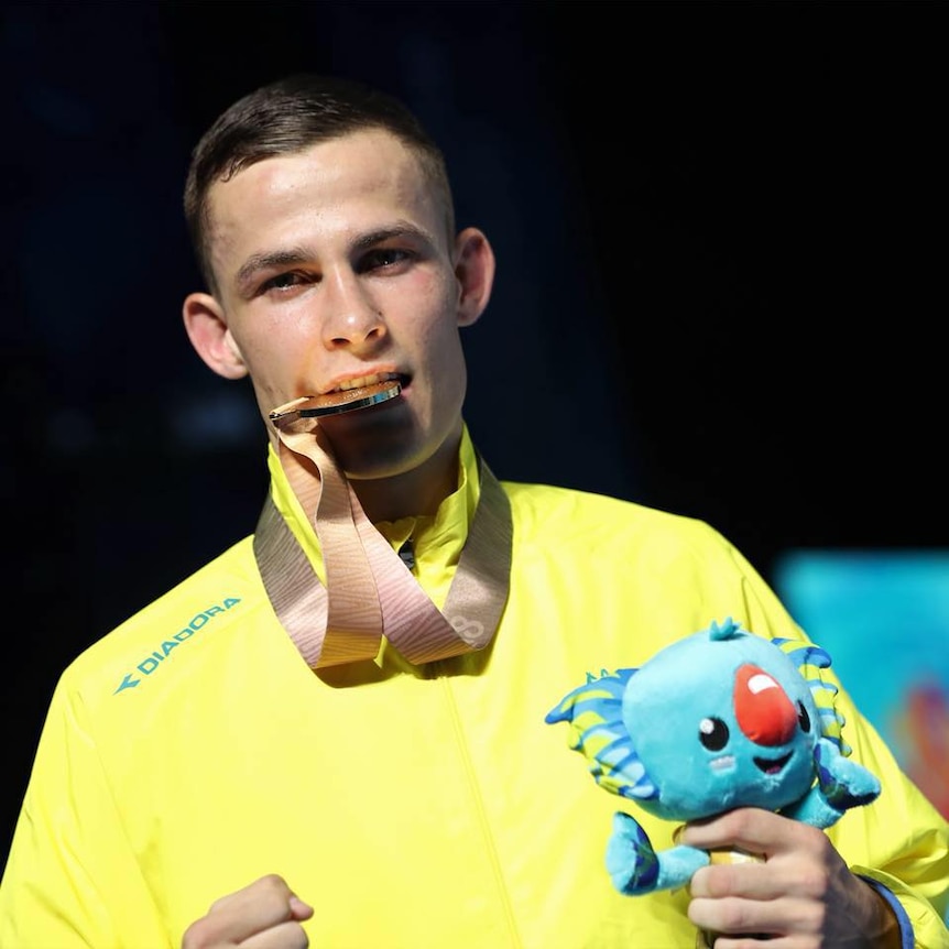 Professional boxer Harry Garside won a gold medal at the 2018 Commonwealth Games on the Gold Coast.