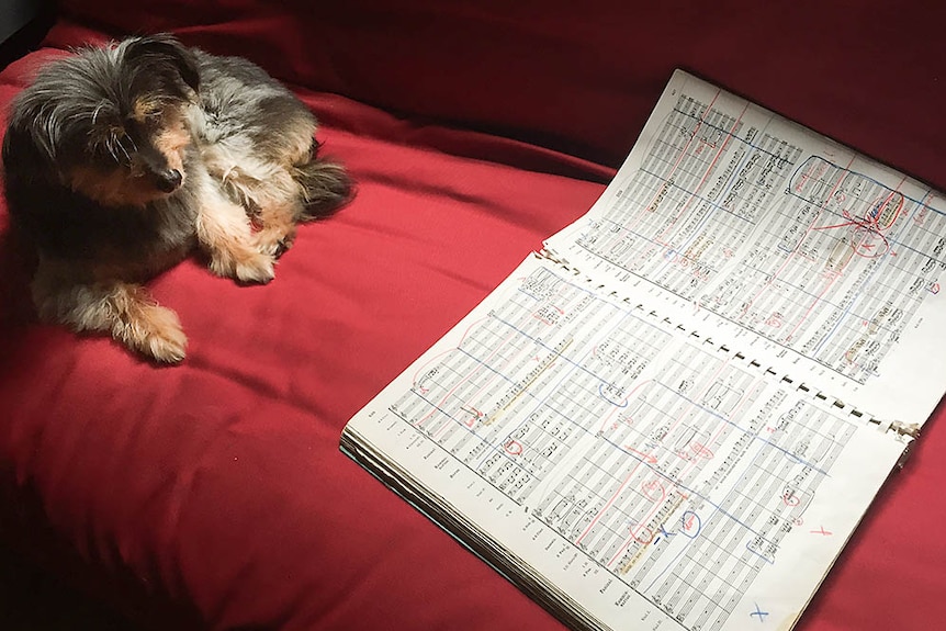 A dog and one of Hans Vonk's scores