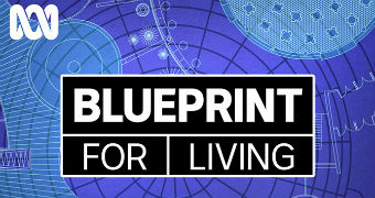 A blue and purple show tile reading "blueprint for living".