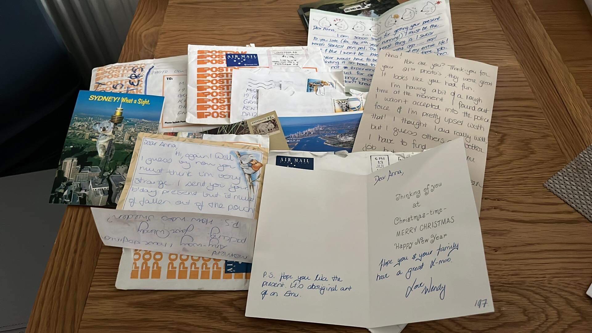 Old letters between pen pals