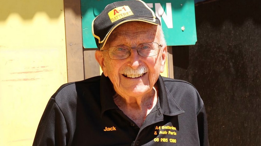 Jack Renault standing outside his auto-parts shop in Karratha in 2017