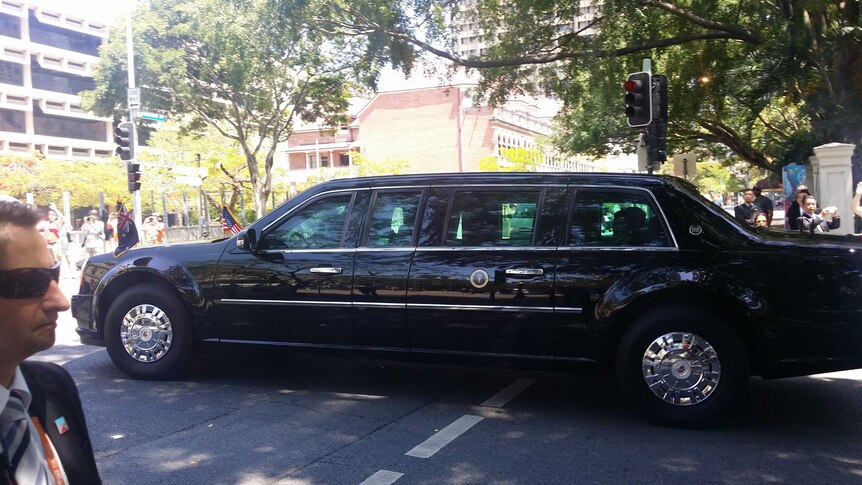 US president Barack Obama's vehicle,  The Beast