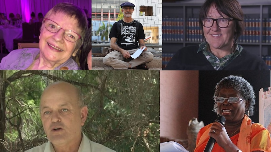 Pictures of some of the NT Human Rights Award winners for 2017, Russell Goldflam, Antoinette Carroll, Robyn Burridge, Dino Hodge