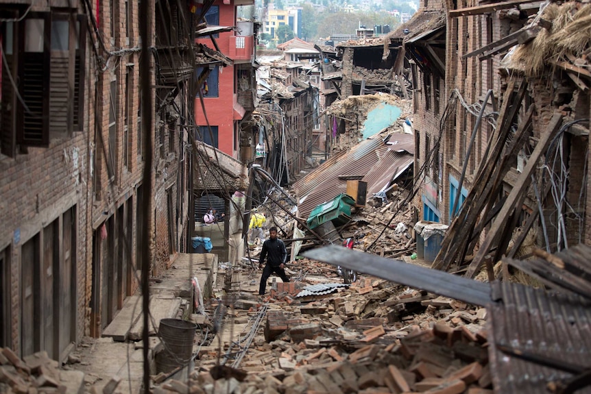 Earthquake damage in Nepal