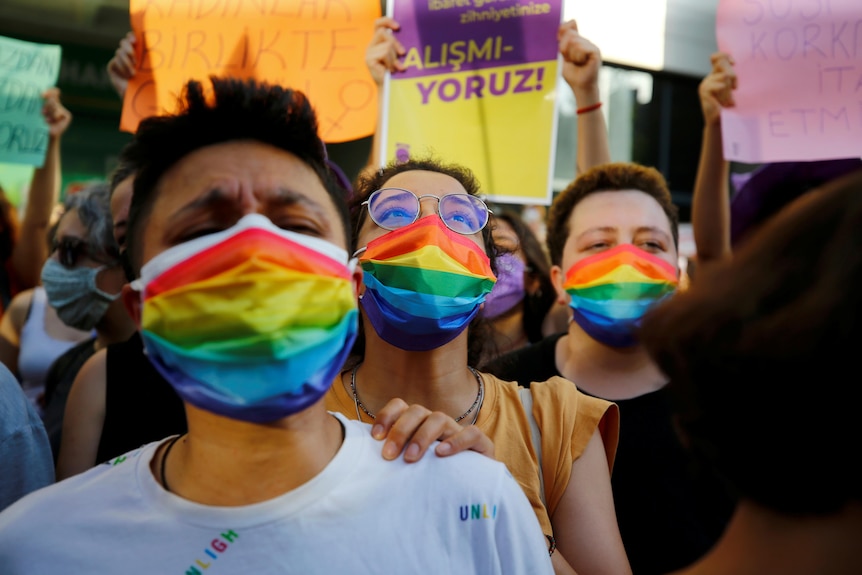 Protest against Turkey's withdrawal from the Istanbul Convention, in Ankara