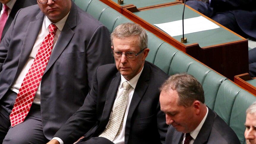 Mark Coulton sitting in the House of Representatives.
