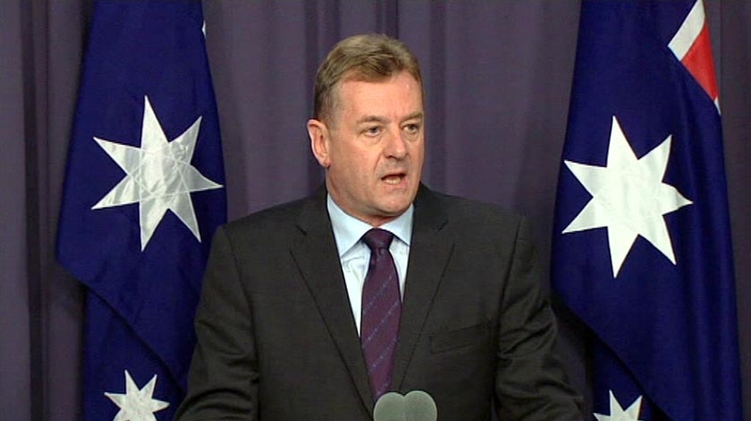 Minister for Small Business, Nick Sherry, announces his resignation.