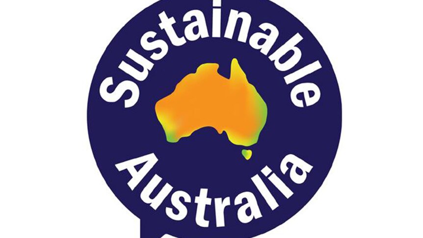 The Sustainable Australia party's logo on a white background.