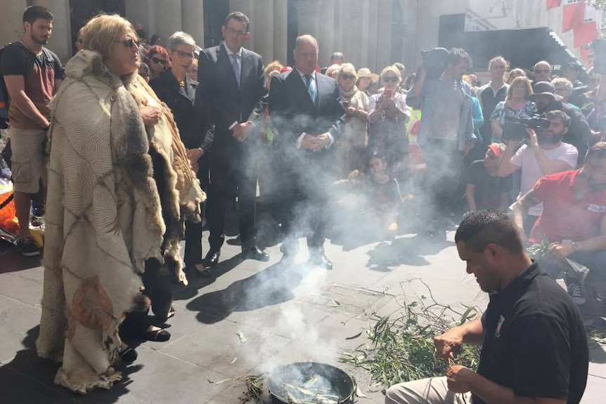 Smoking ceremony for Bourke Street victims