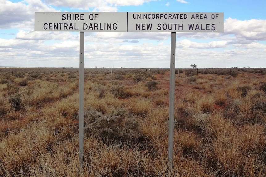 Central Darling Shire boundary sign