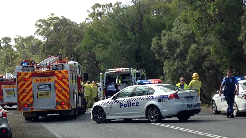 A man is in hospital after a crash between to cars in Australind.