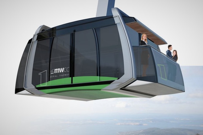Artist's impression of cable car.