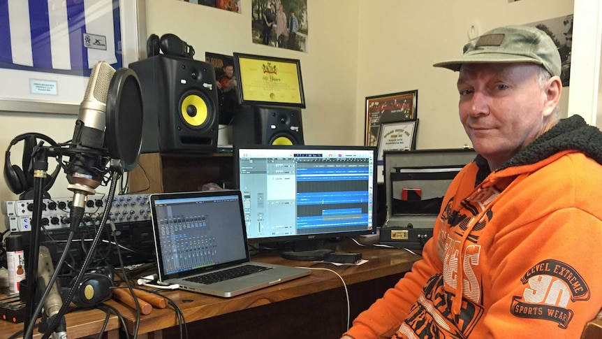 Danny Boothman in recording studio