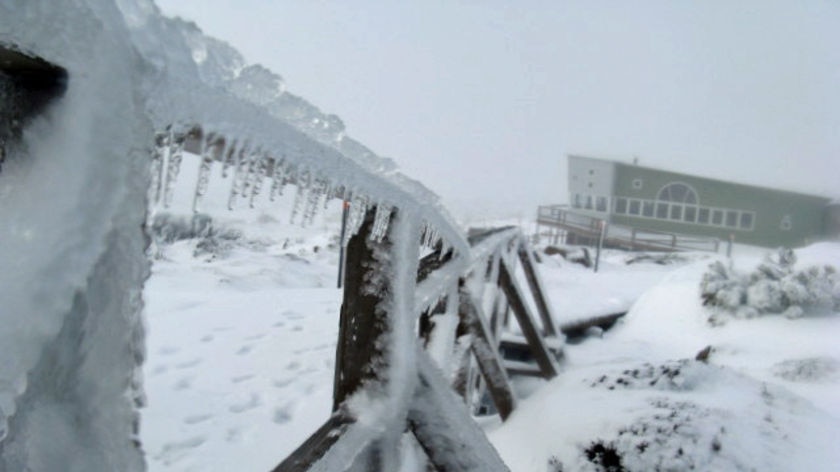 Ice and snow at Ben Lomond, Tasmania