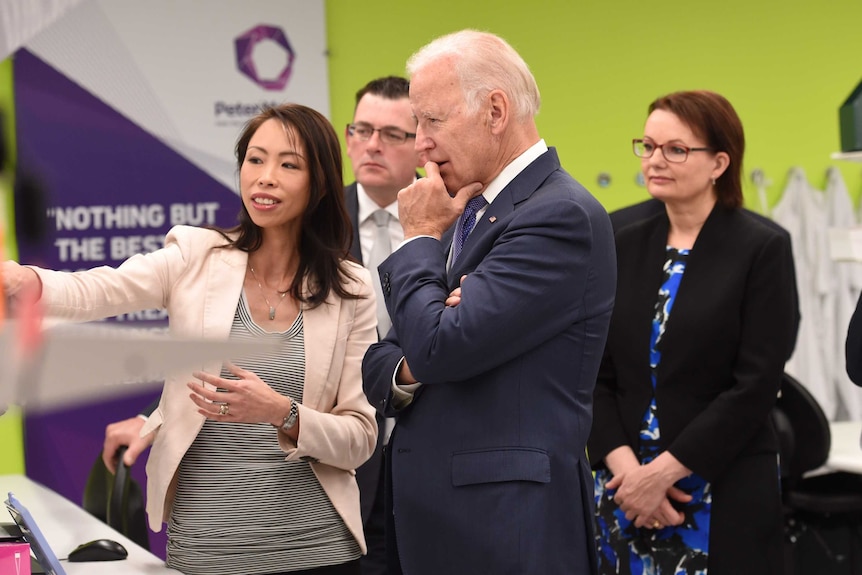 Joe Biden tours Victorian Comprehensive Cancer Centre