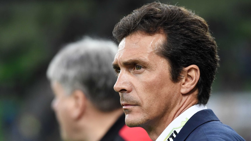 Adelaide coach Guillermo Amor before the A-League match with Melbourne Victory on February 19, 2016.
