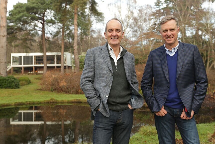Grand Designs UK host Kevin McCloud with Grand Designs Australia host Peter Maddison.
