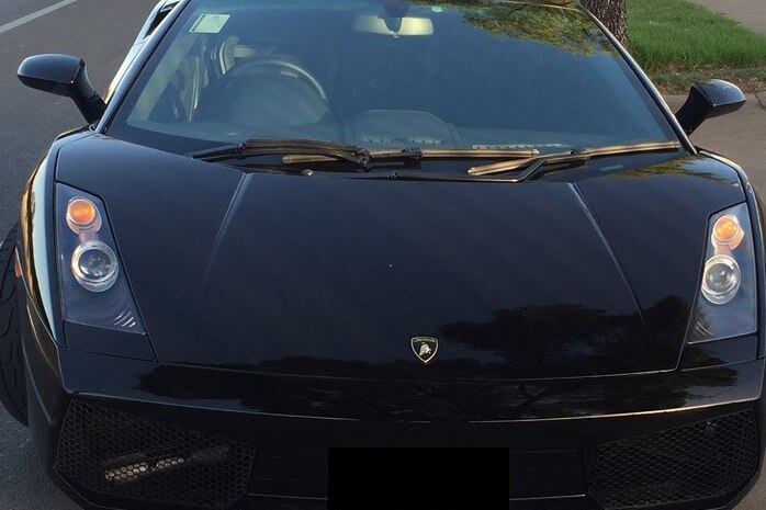 A black Lamborghini Gallardo