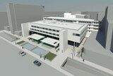 Artist's impression of the temporary inpatients building
