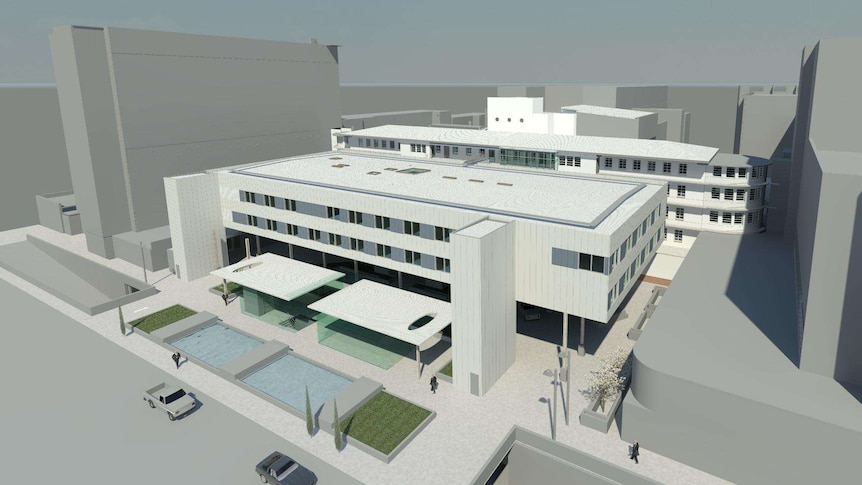 Artist's impression of the temporary inpatients building