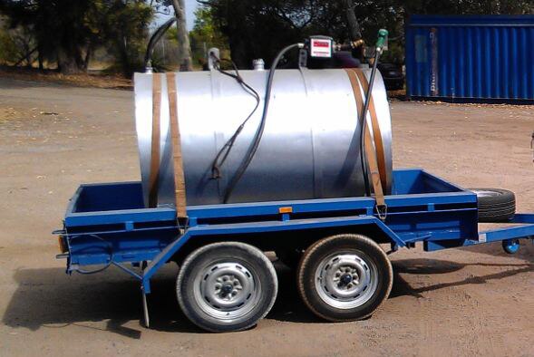 This trailer and fuel tank were among the items stolen.