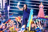 Jamala, from Ukraine, celebrates Eurovision win