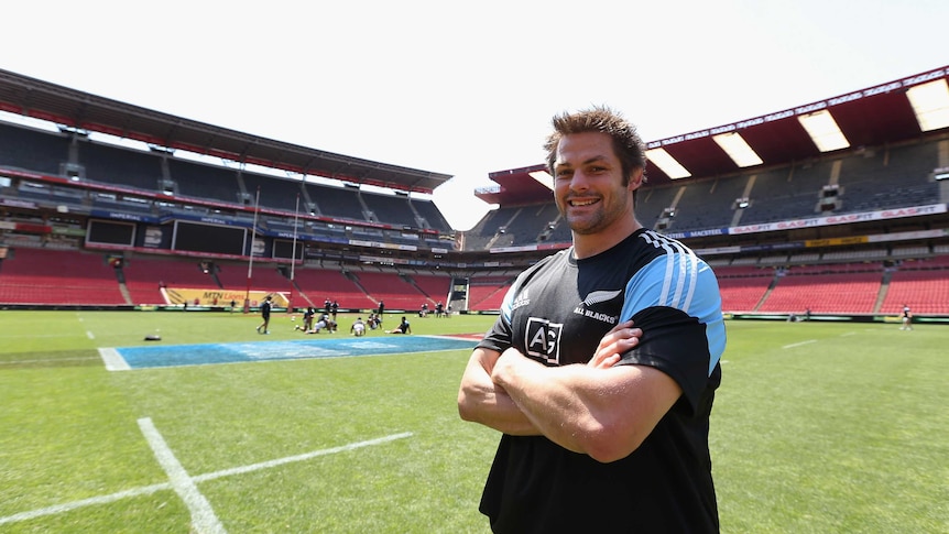 All Blacks captain Richie McCaw at Ellis Park