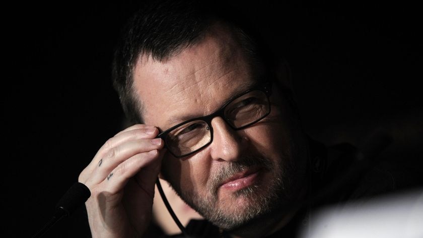 Danish director Lars Von Trier speaks at a press conference