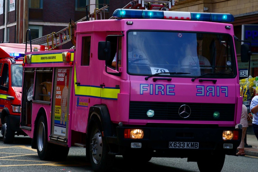 Pink fire engine