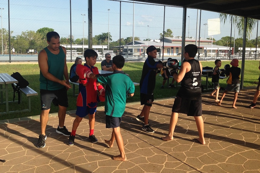 Assistant coach James Monck's three sons are among the students in his class