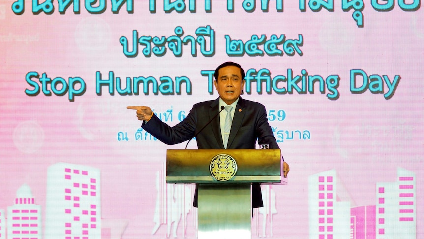 Thailand's Prime Minister Prayuth Chan-ocha speaks.