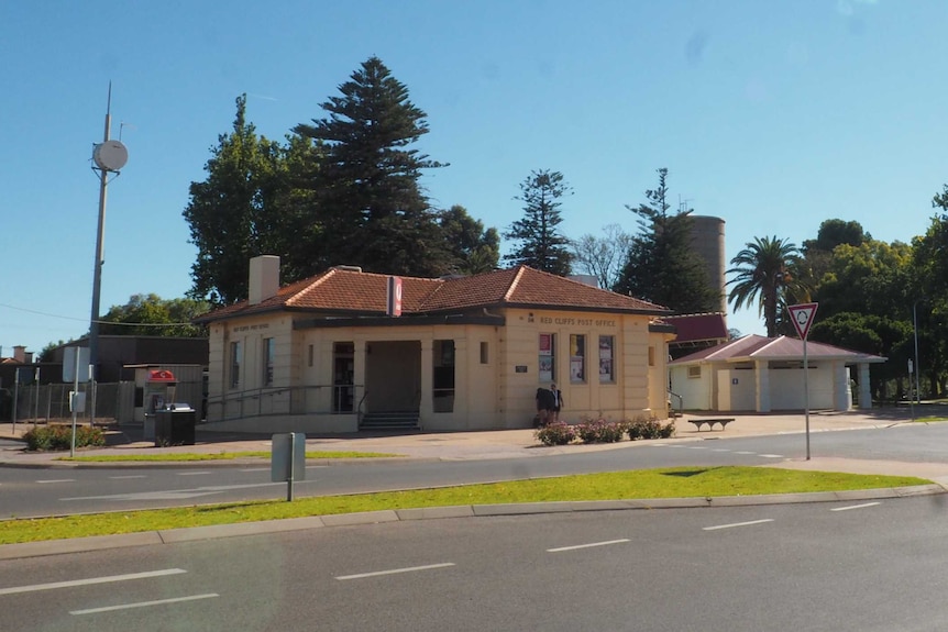 A streetscape in a country town.