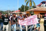 Aksi unjuk rasa warga menolak rencana penutupan TN Komodo selama setahun hari Senin (12/8/2019)