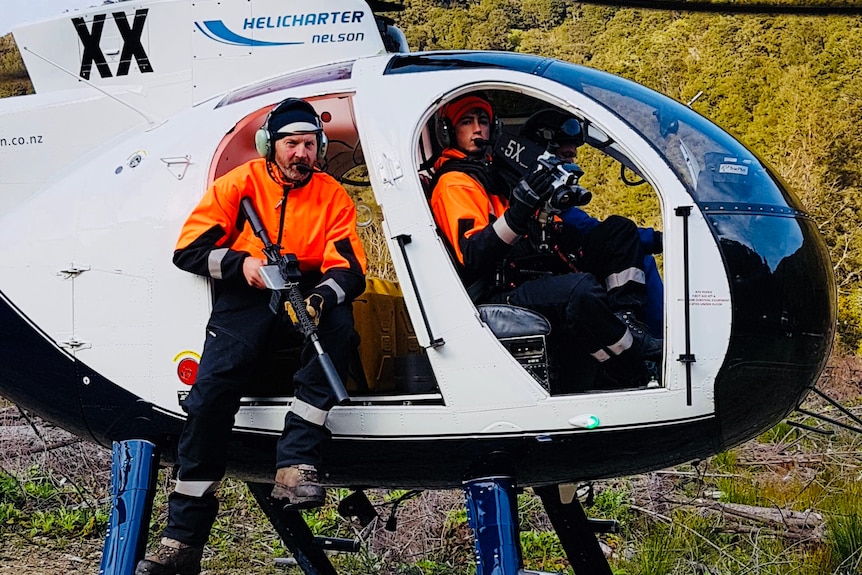 Man in helicopter 