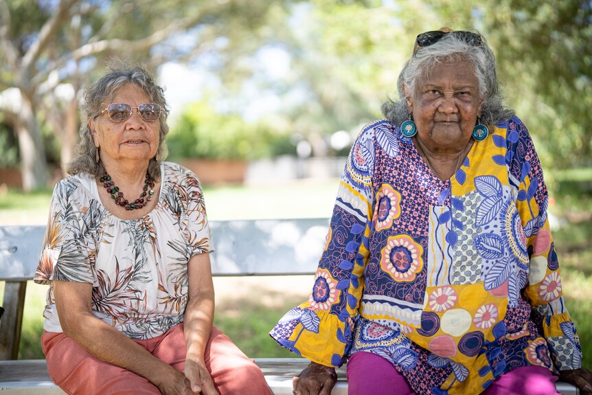 Arrernte women Elaine Peckham and Sylvia Neale