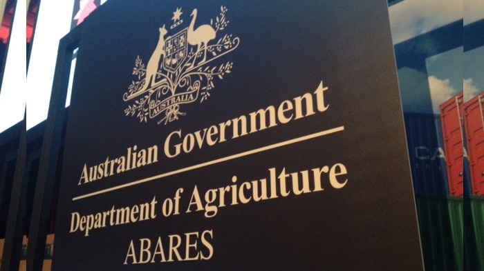 A sign at the ABARES 2015 outlook.