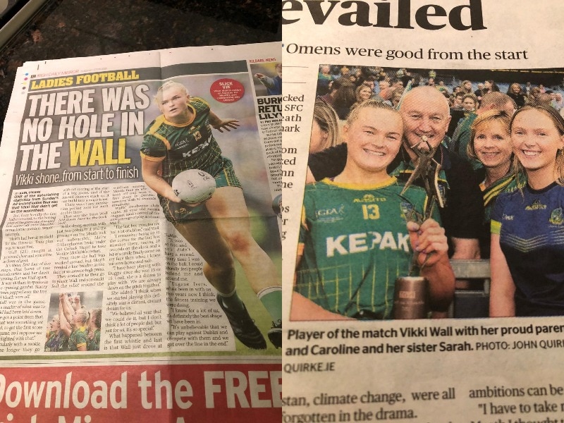 Composite: Vikki Wall is a star player in Ireland.