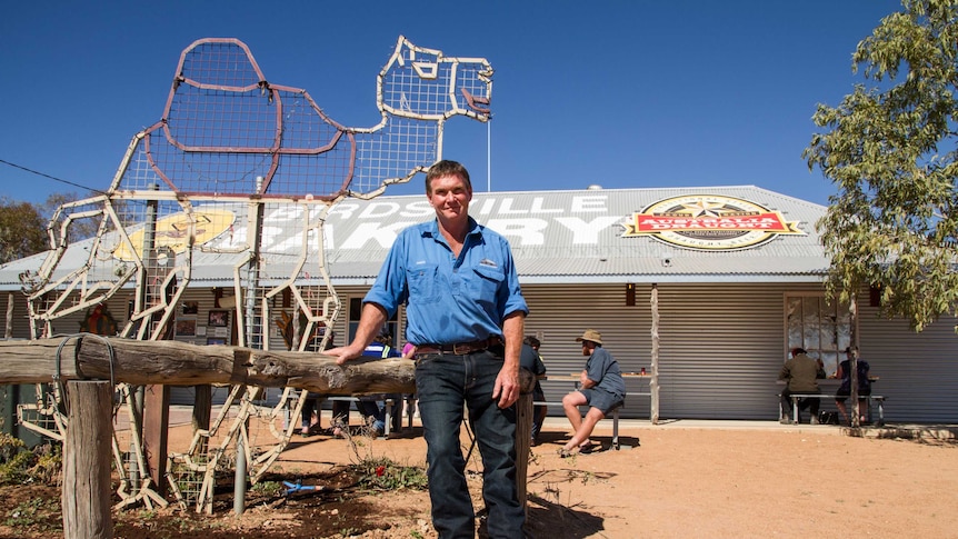 Martin Josselyn owner of the Birdsville pub standing at the Birdsville bakery