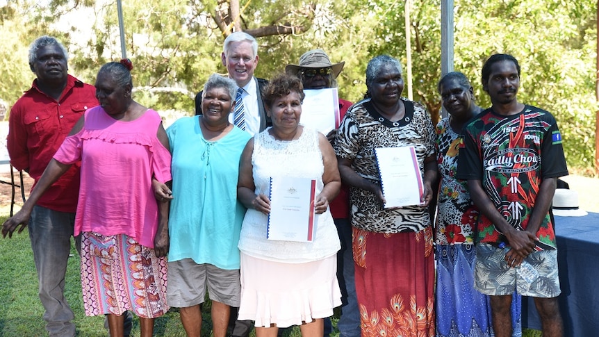 Traditional owners hold native title certificates