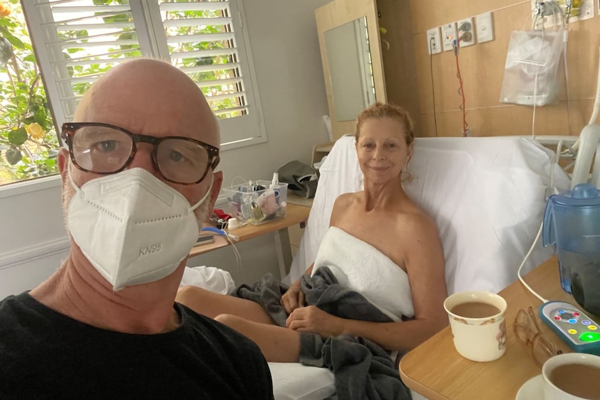 Heather Mitchell in hospital