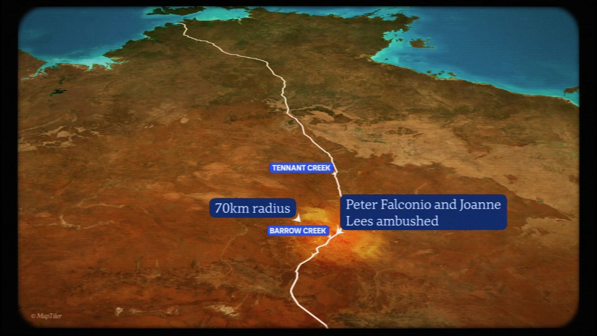 Map of where Peter Falconio's remains could be in the outback - ABC News