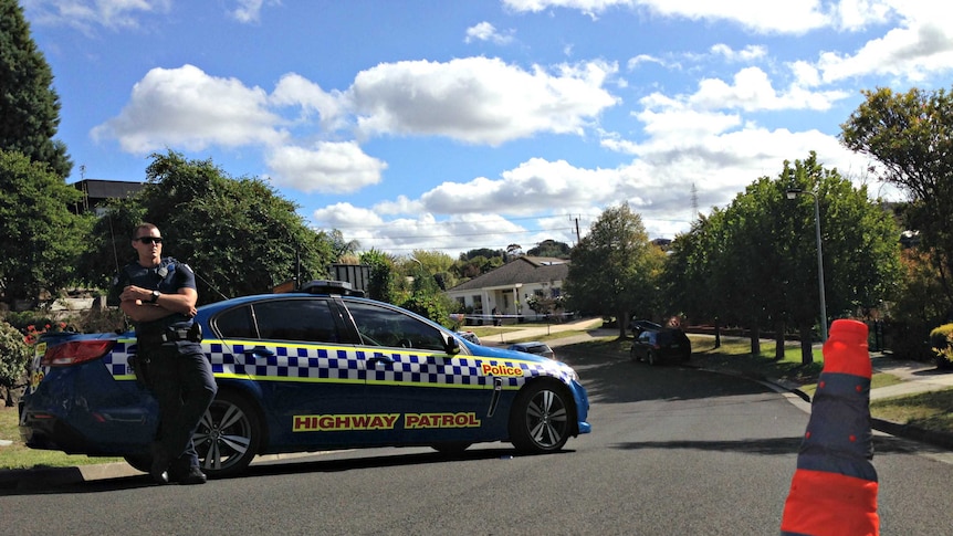 Police at the scene in Geelong