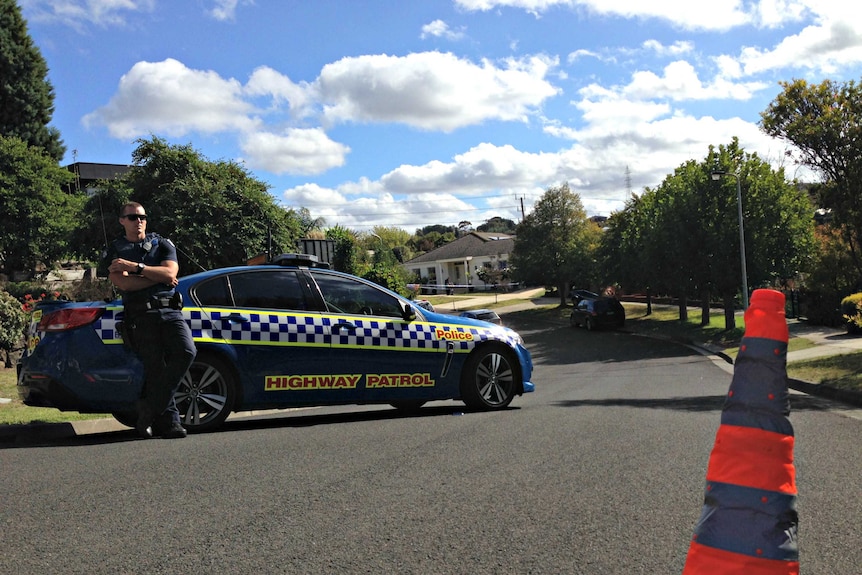 Police at the scene in Geelong