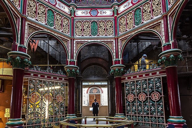 The decorative interior of Crossness Station