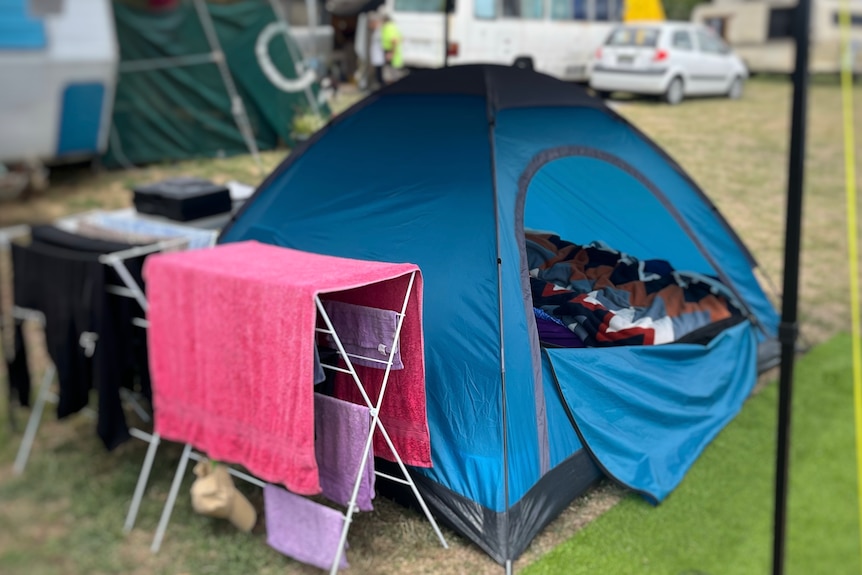 Tent in a campground