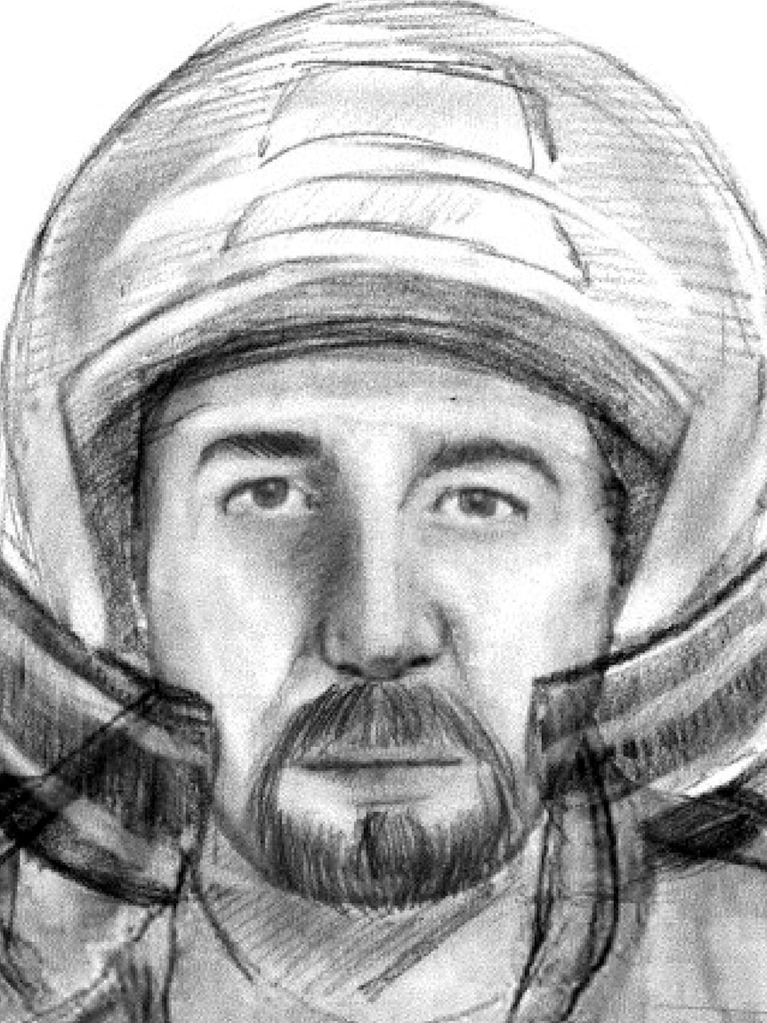 Drawing of person who was seen close to murder scene in the French Alpine village of Chevaline.