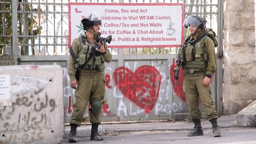 Israeli soldiers patrol Bethlehem