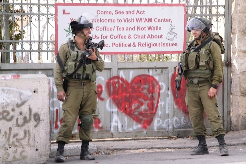 Israeli soldiers patrol Bethlehem